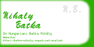 mihaly batka business card